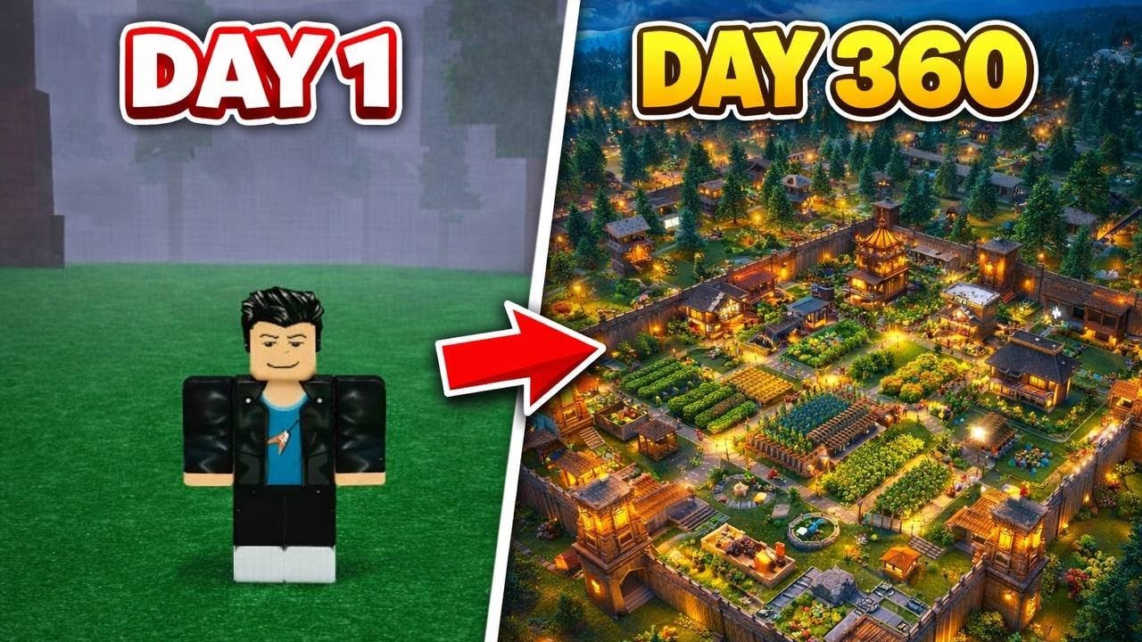 360 Days to Build a Best Safest Base in 99 Nights in The Forest