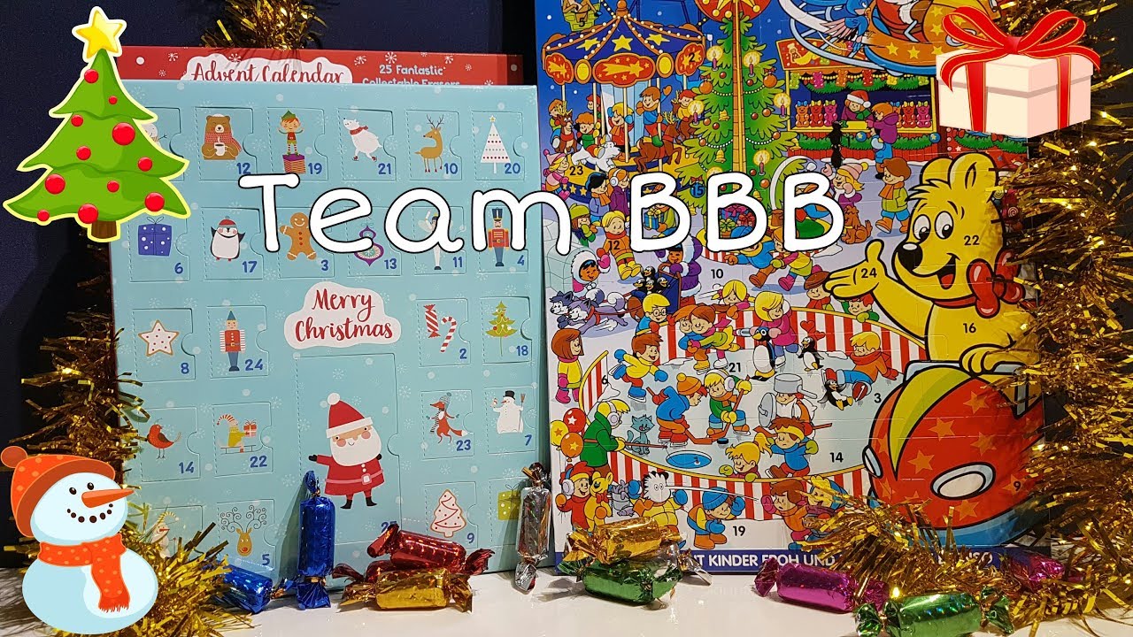 XMAS Advent Calendars 1! Haribo and Erasers By the Book People. Sweets collectables toys opening fun