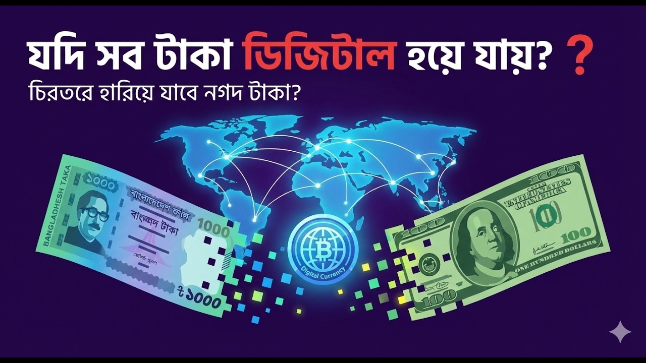 যদি একদিন সব টাকা ডিজিটাল হয়ে যায়? 😨 | ক্যাশ চিরতরে হারিয়ে গেলে কী হবে?| #knowledgepop #whatif