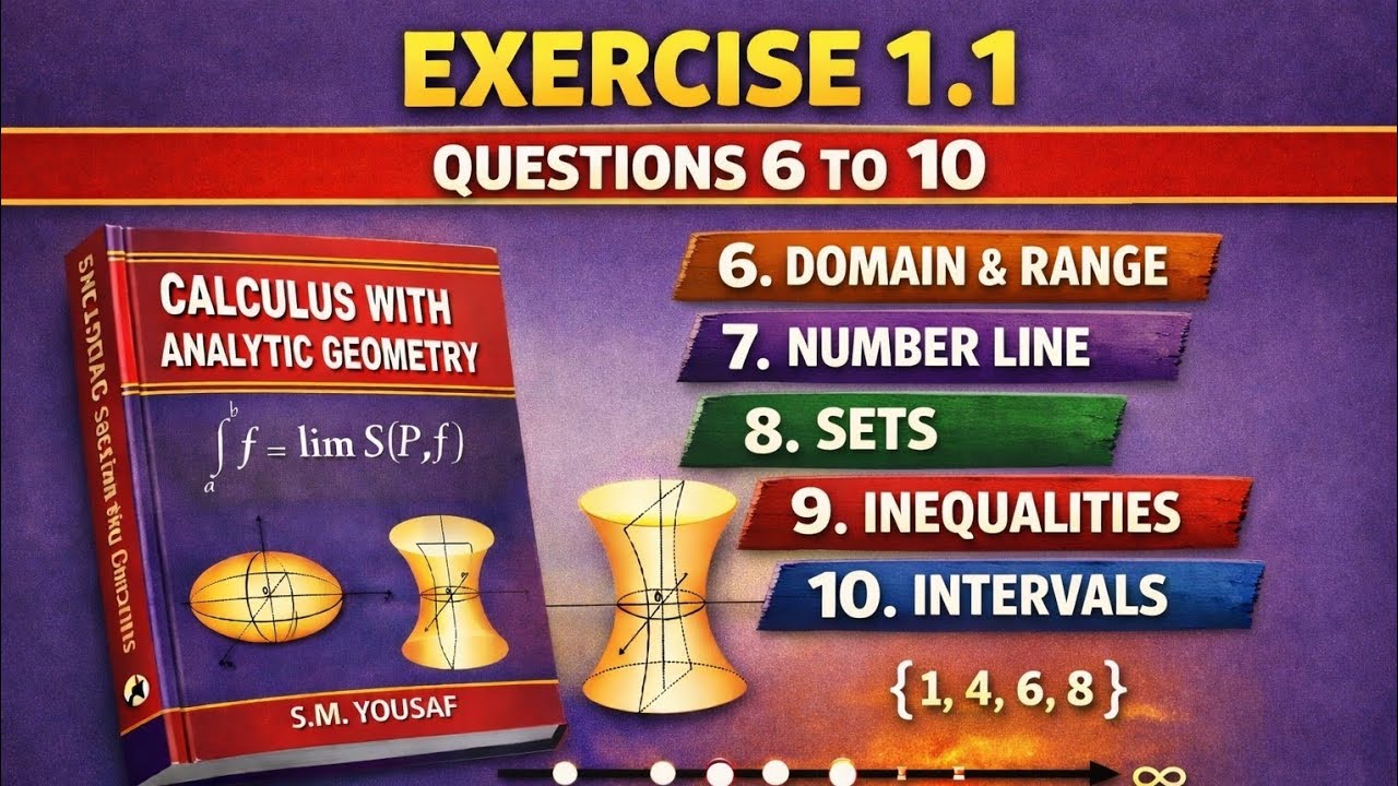 Calculus Exercise 1.1 | Question 6–10 Solution | SM Yousaf | PU | ADP / BSc / BS (Hons)