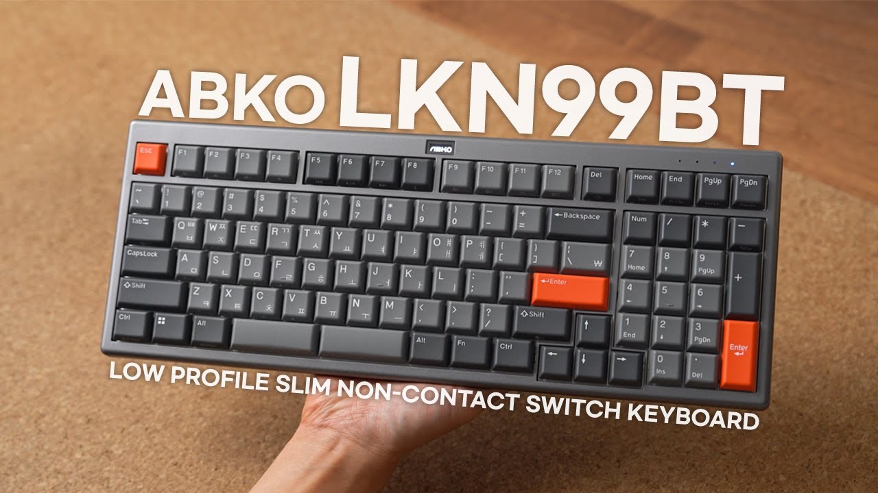 8K 저소음 무접점스위치가 들어간 앱코의 슬림 키보드 ABKO LKN99BT