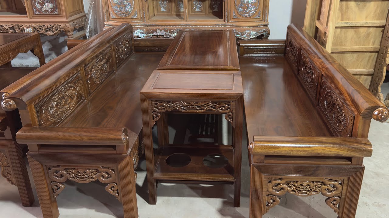 Báo giá Hai bộ trường kỷ gỗ lim 