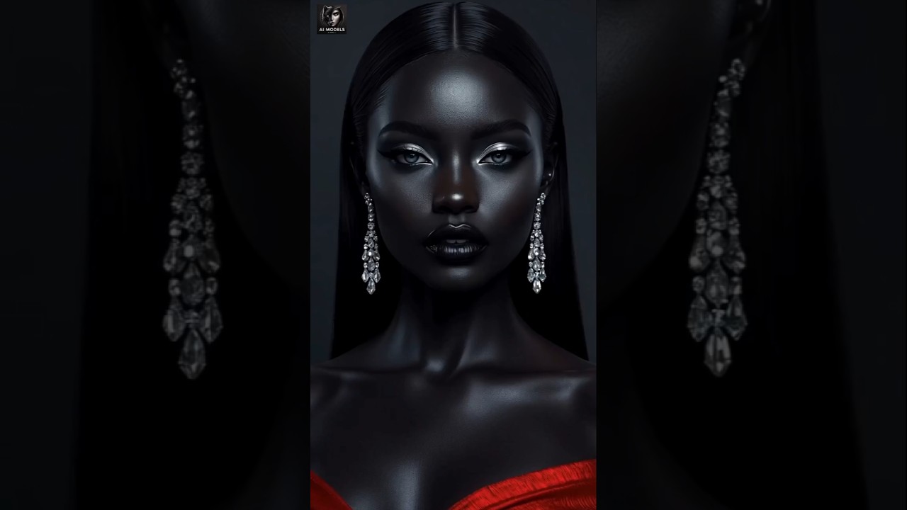 AI Beauty in Red ✨ | Futuristic Fashion Model #AIModel #Fashion #Shorts #runway