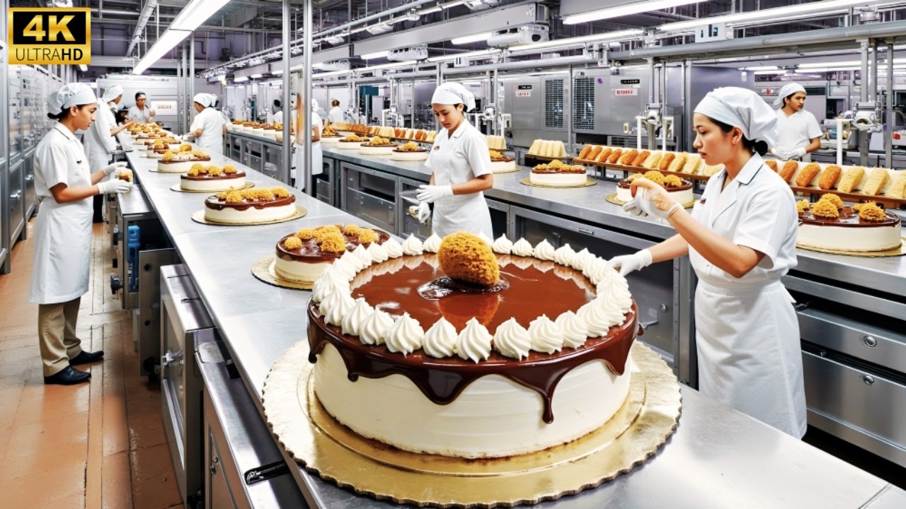 Inside the Automated Cake Factory | How Millions of Cakes Are Made Every Day (Full Process)