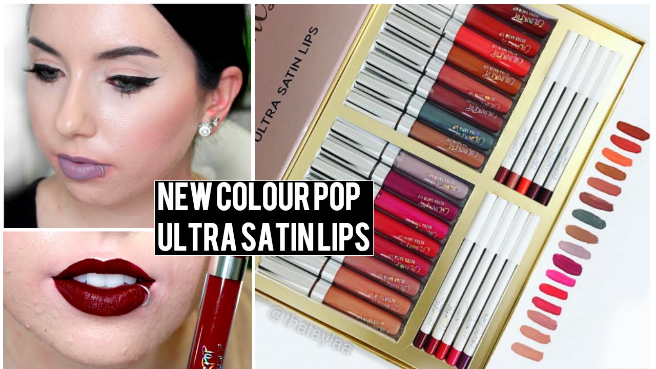 NEW COLOURPOP ULTRA SATIN LIPS! LIP TRY ON Swatches & Review!