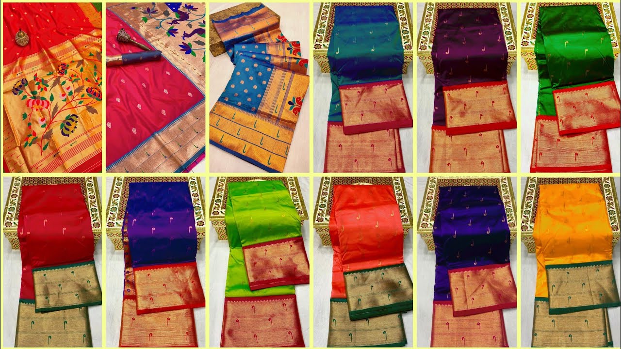 tripal ✨muniya paithani🎉 saree collection|| muniya border paithani ||trending paithani saree || 