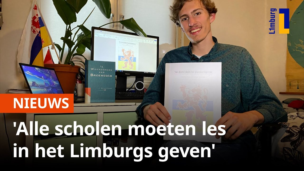Finn (17) uit Brunssum kreeg een 10 voor zijn werkstuk over dialect 📄✍️ | 1Limburg