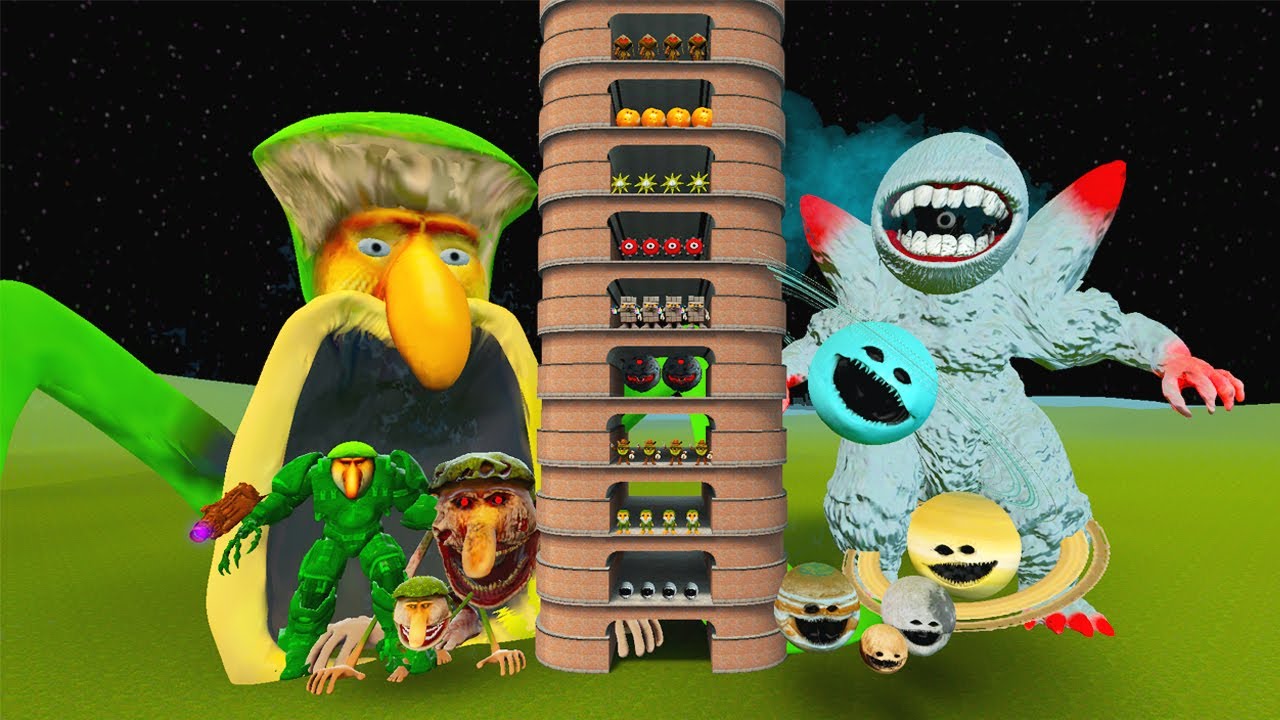 TALLGRASS LITTLE TO BIG ALL BRR BRR PATAPIM VS MOON WAKES UP PHASES 1 - 10 FAMILY in Gmod !!