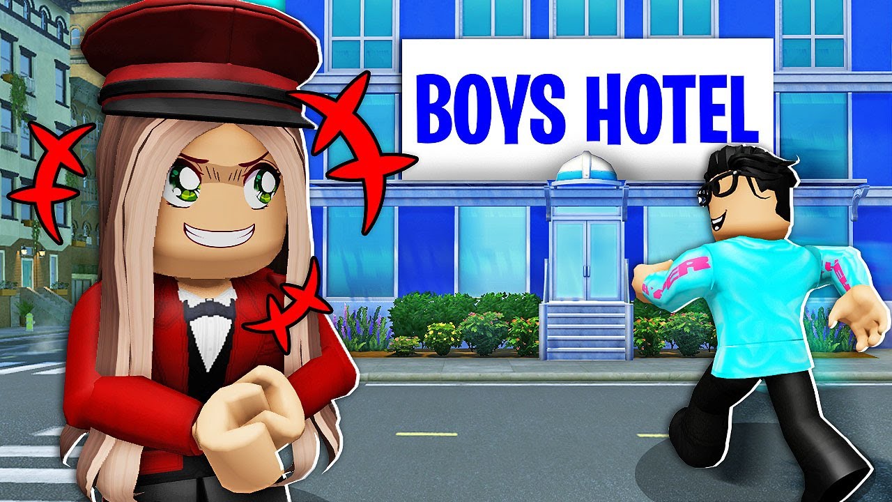 I Opened A BOYS HOTEL To Prank My Boyfriend! (Roblox Bloxburg)
