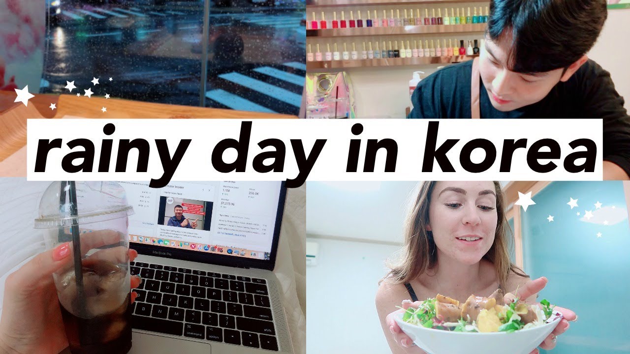 rainy day in south korea vlog 🌧 meals, studying, work