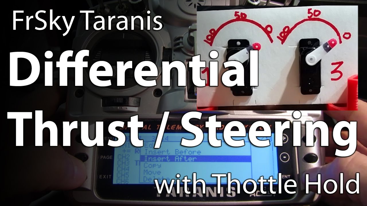 Differential Thrust / Steering with Throttle Hold - FrSky Taranis