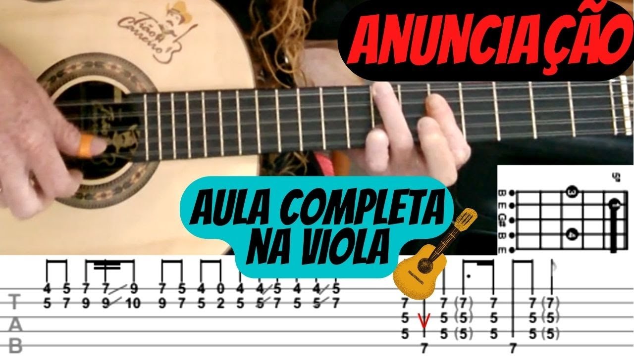 Anunciação - Aula Completa - Como tocar na viola (COVER)