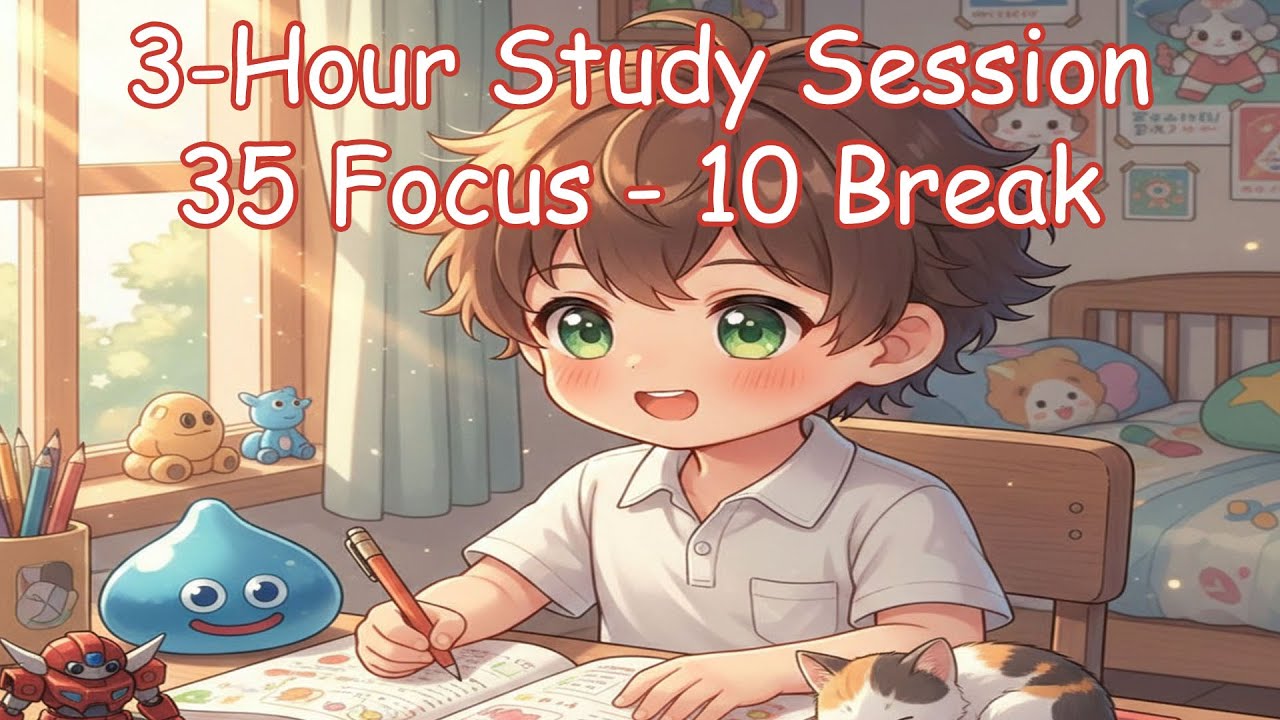 Pomodoro 35/10 - 3hr Sunday Study Session - 35mins Study 10mins Break
