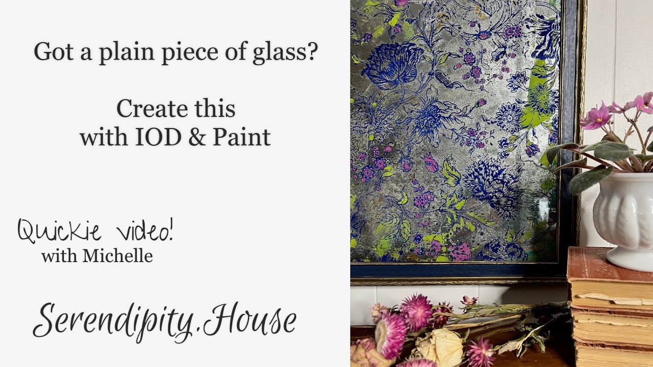 DIY: A piece of glass to painted art: a quickie