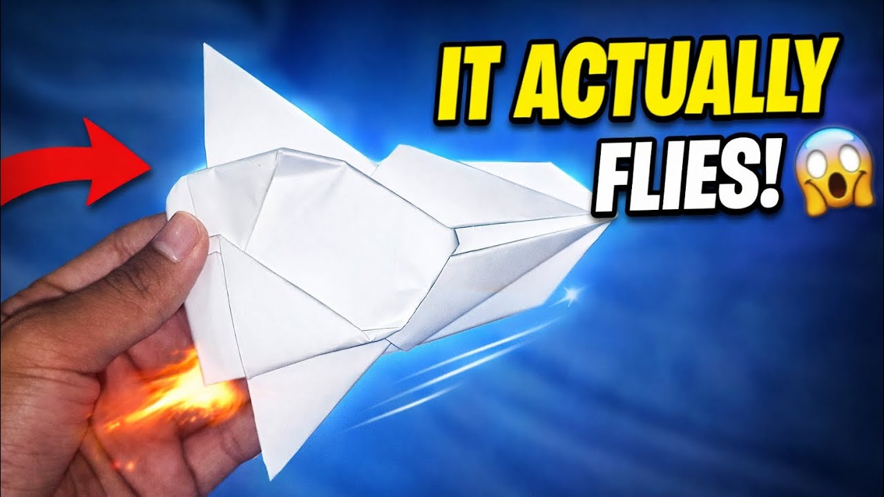 I made a flying paper rocket! 