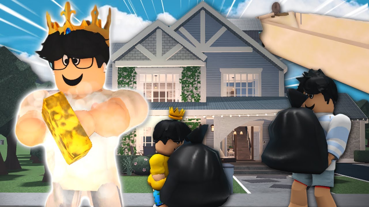 teaching MY BLOXBURG KIDS HOW TO CLEAN with the BATHROOM UPDATE...