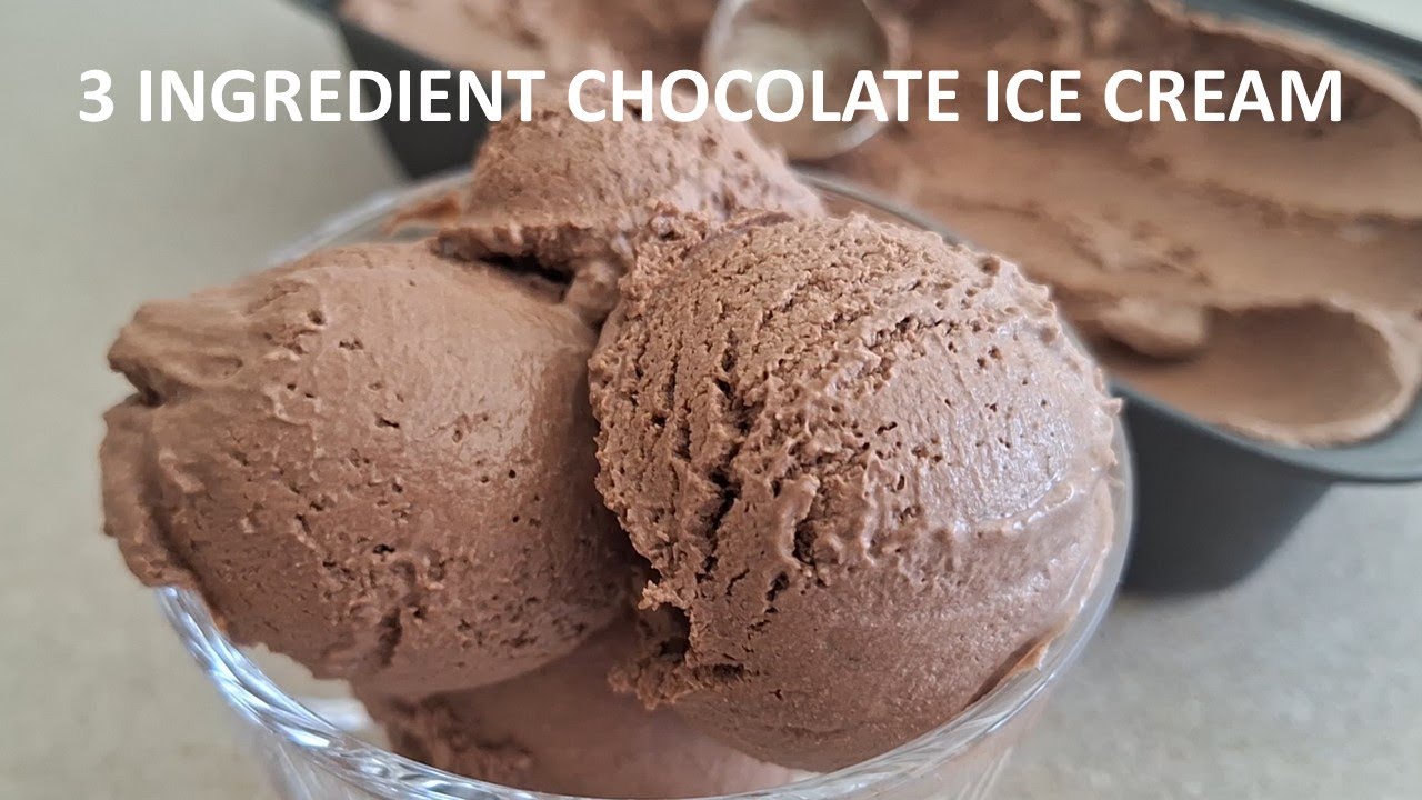 3 ingredient Chocolate Ice Cream Recipe | Homemade ice cream | Chocolate Ice Cream Recipe