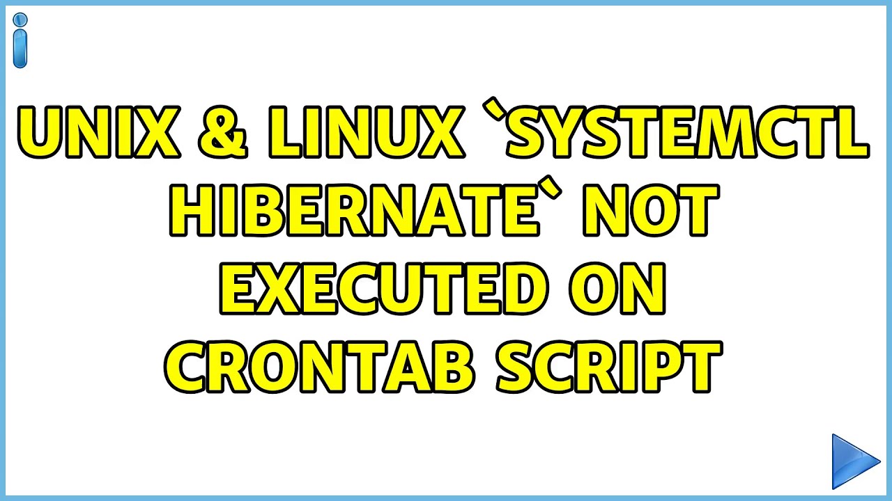 Unix & Linux: `systemctl hibernate` not executed on crontab script