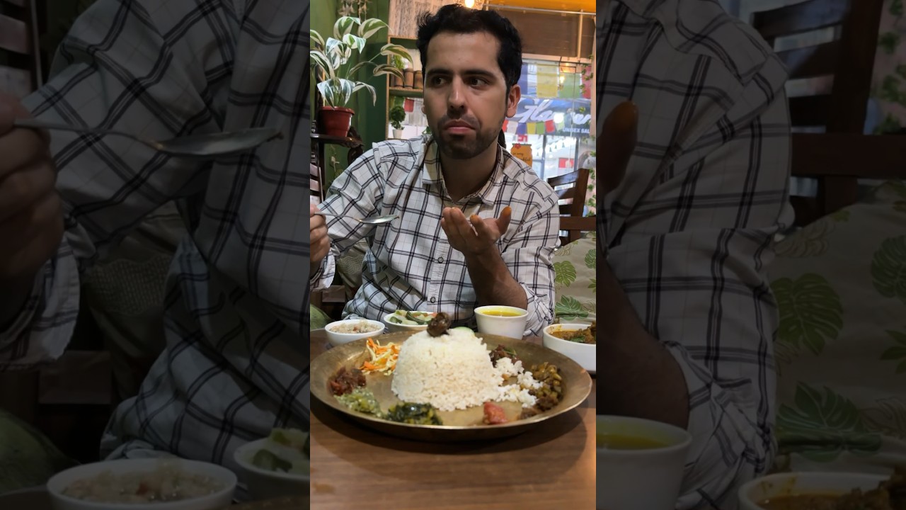 Day 44/100: Trying Authentic Arunachali Thaali for the First Time 😍😍 with Butter 🧈 Tea ☕️ 😅