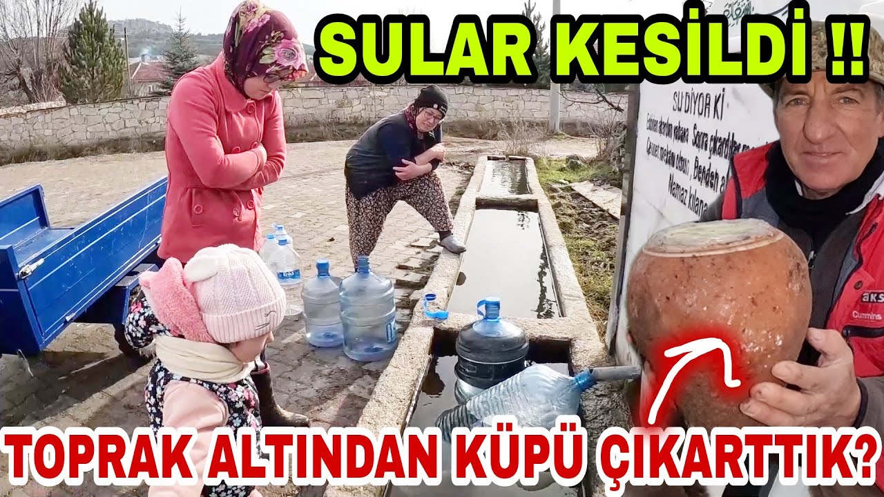 TOPRAKTAN PEYNİR KÜPÜNÜ ÇIKARTTIK~EFSANE~SULAR KESİLDİ ÇEŞME BAŞNA KOŞTUK