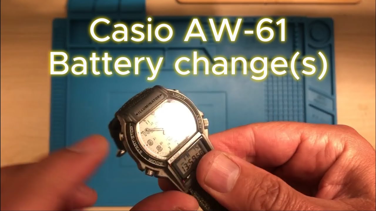 Как починить часы Casio AW-61 Retro Watch? Замена батарей.