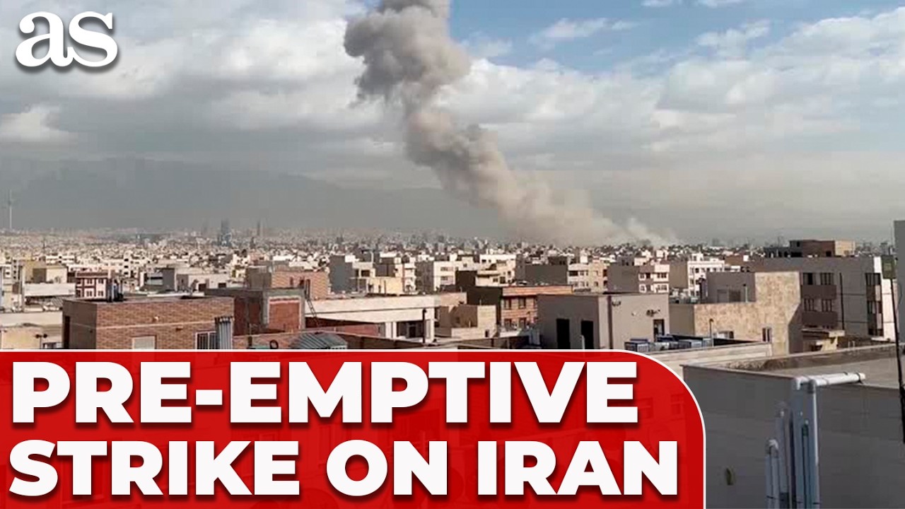 CHAOS in Tehran after ISRAEL STRIKES IRAN: smoke plumes seen