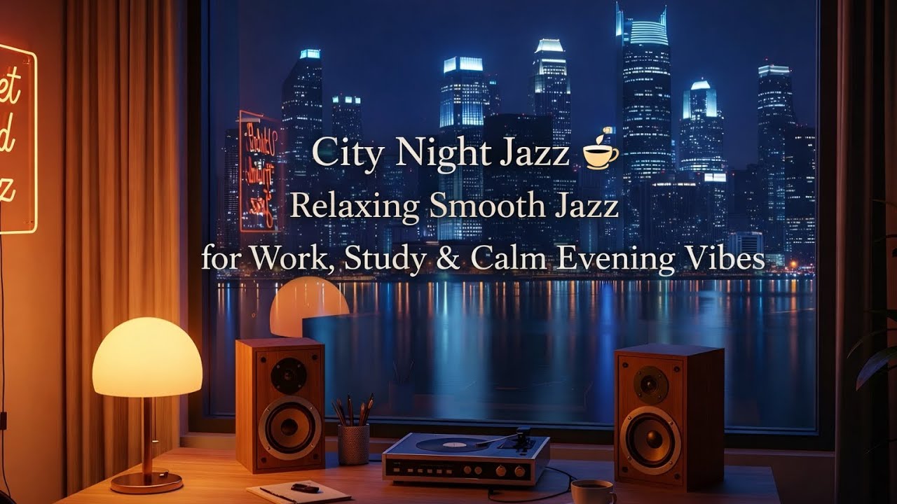 City Night Jazz ☕ Relaxing Smooth Jazz for Work, Study & Calm Evening Vibes