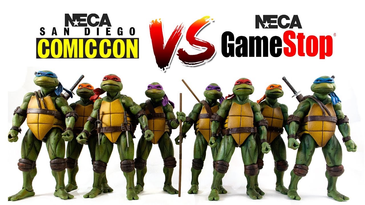 NECA GAMESTOP TMNT EXCLUSIVE REVIEW SDCC TMNT COMPARISON
