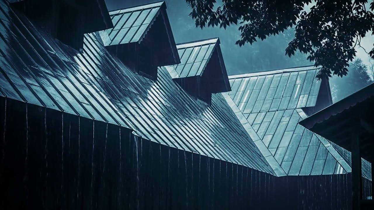 Fall Asleep Easily with Soothing Rain & Thunder on Rusty Metal Roof