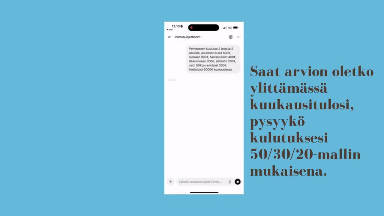 Perhes&auml;&auml;st&ouml;botti &ndash;Apu perheen s&auml;&auml;st&auml;miseen ja budjetointiin