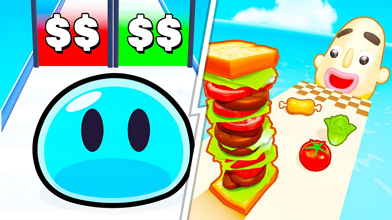 Slime Run Race VS Sandwich Runner 🔥 Max Level SpeedRun Gameplay (Android,iOS) NEW UPDATE Ep 783