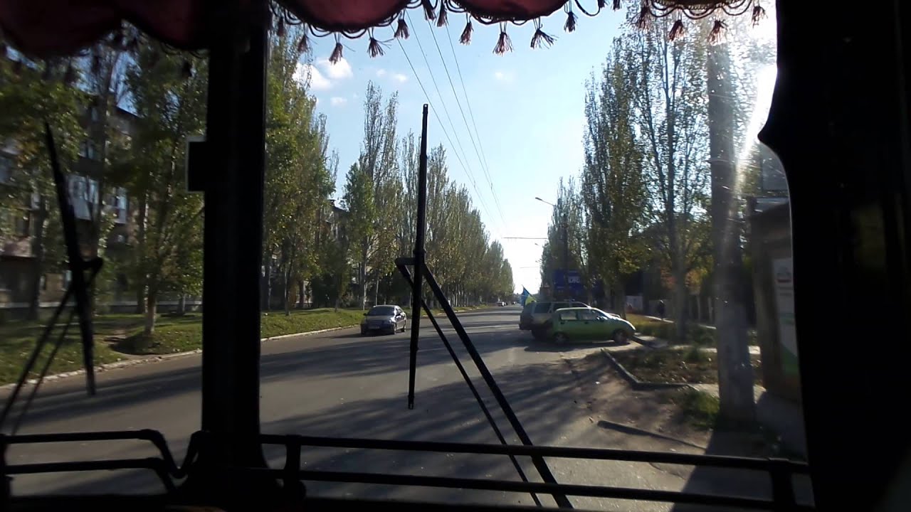 Артёмовск, сентябрь 2014 года, троллейбус маршрут №6.