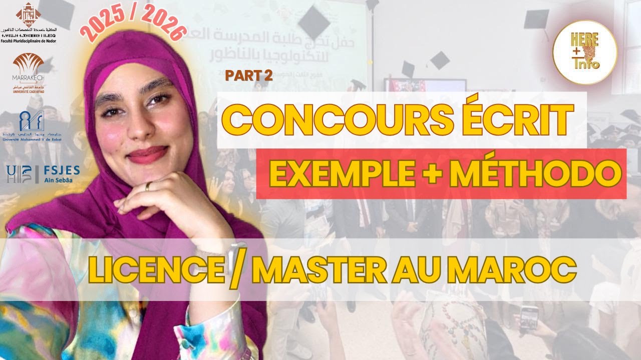 Correction concours Ecrit Licence d’excellence en Marketing digital & médias sociaux  Kelaa Sraghna