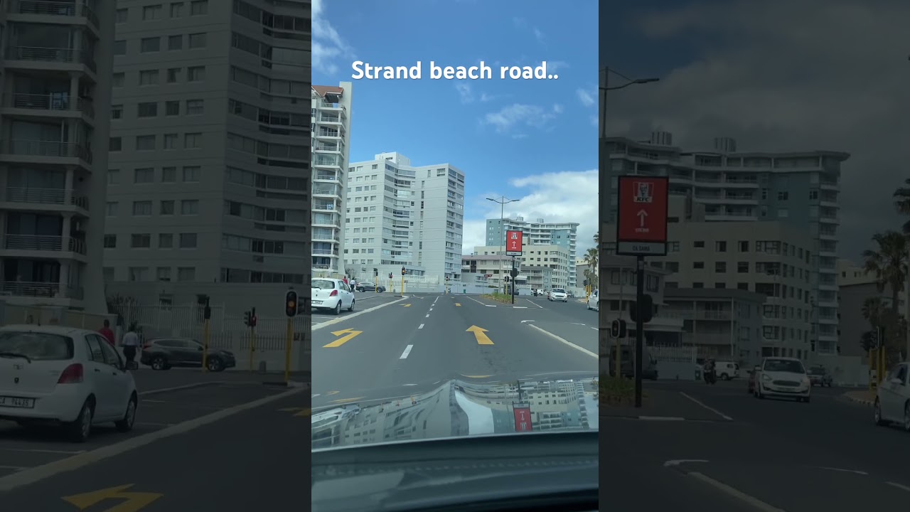 Beach road drive, Strand Beach #capetowntravel #capetown #beach
