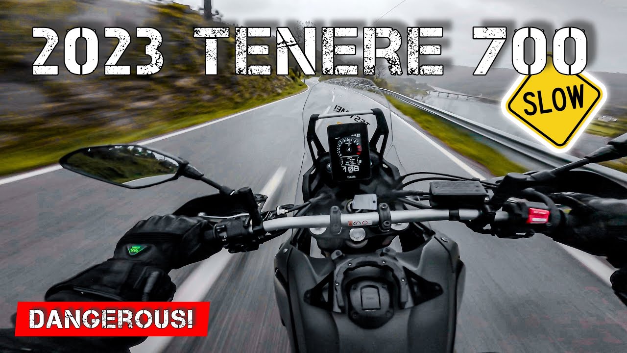 YAMAHA TENERE 700 A2 | Pouring RAIN | Tire slipping !!