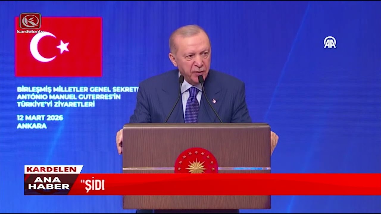 CUMHURBAŞKANI ERDOĞAN, BM GENEL SEKRETERİNİ KABUL ETTİ
