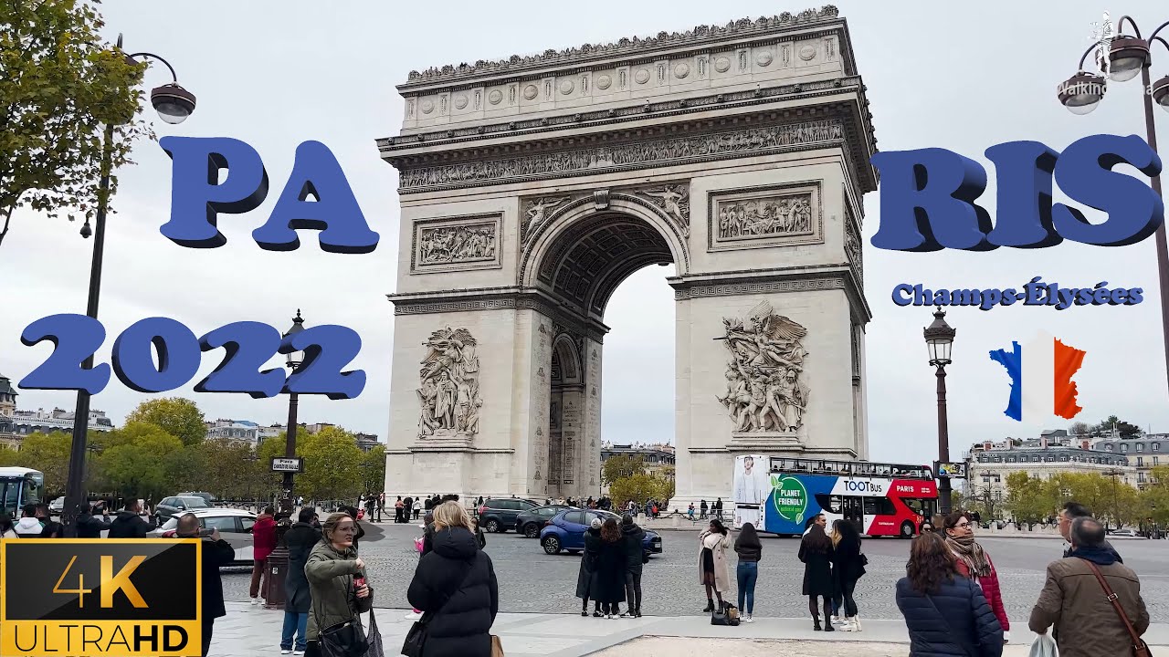 🇫🇷 Champs-Élysées - Paris - France  Walking Tour 2022-  4K ( Ultra HD 60fps )