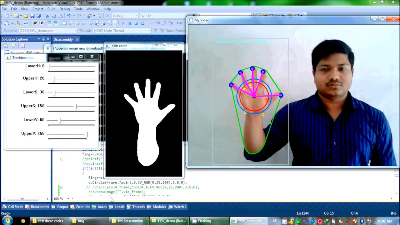 Hand Gesture Recognition System With Palm Tracking
