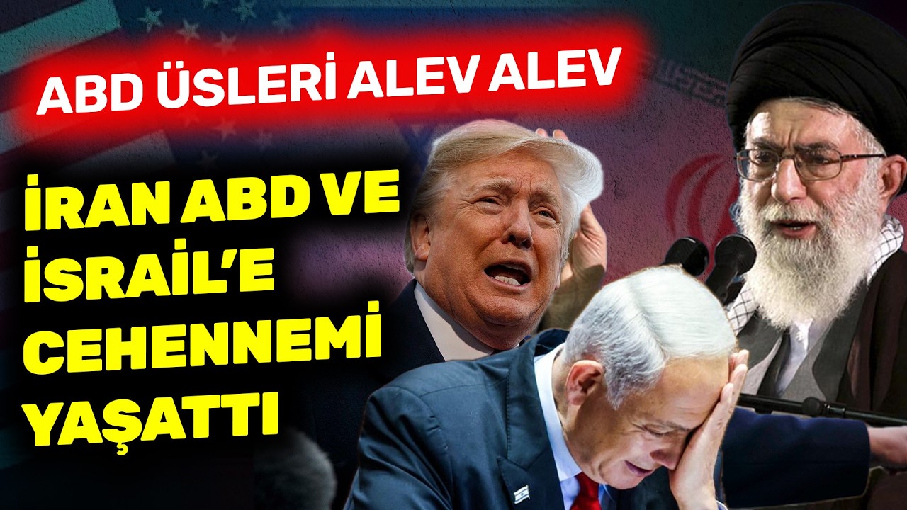 İran ABD ve İsrail'e cehennemi yaşatıyor! ABD üsleri alev alev