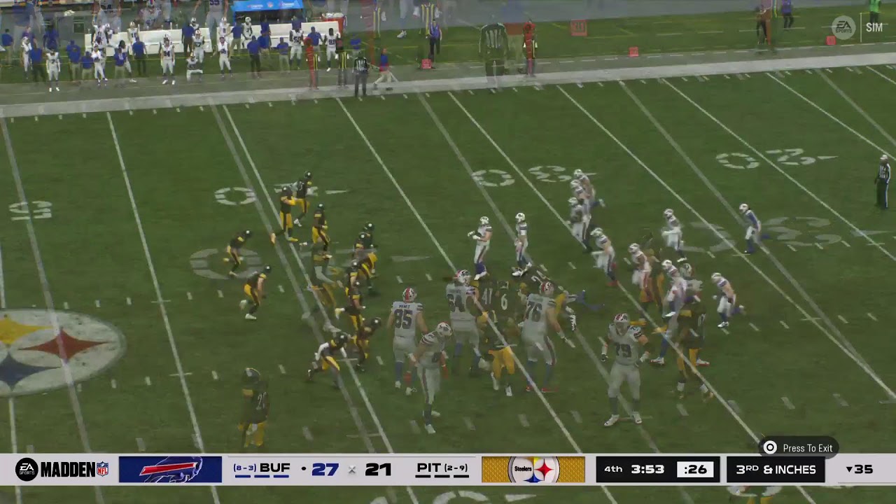 Bills Vs Steelers  (Slow Sim)