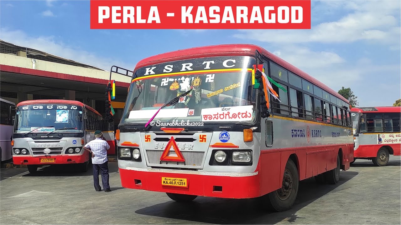 Perla to Kasaragod KSRTC Karnataka Sarige Eicher Bus Yathra Via Badiyaduka