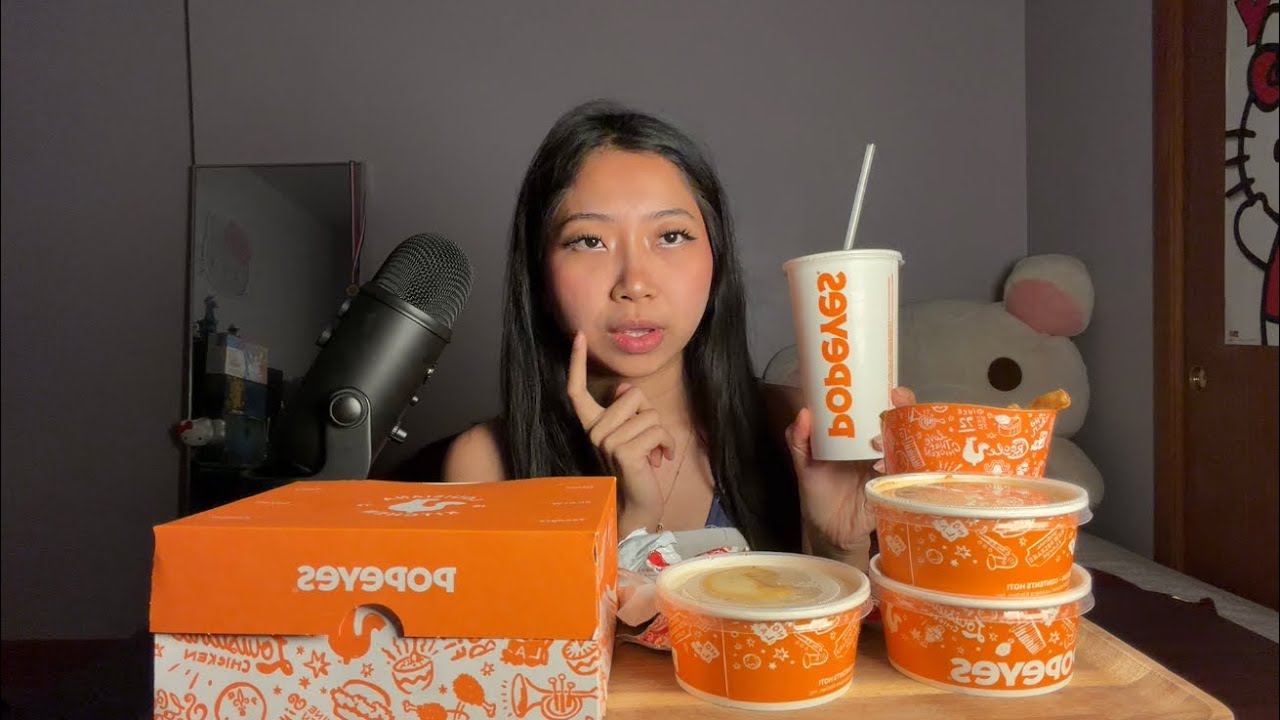 Popeyes ASMR 🍗🍟🥤
