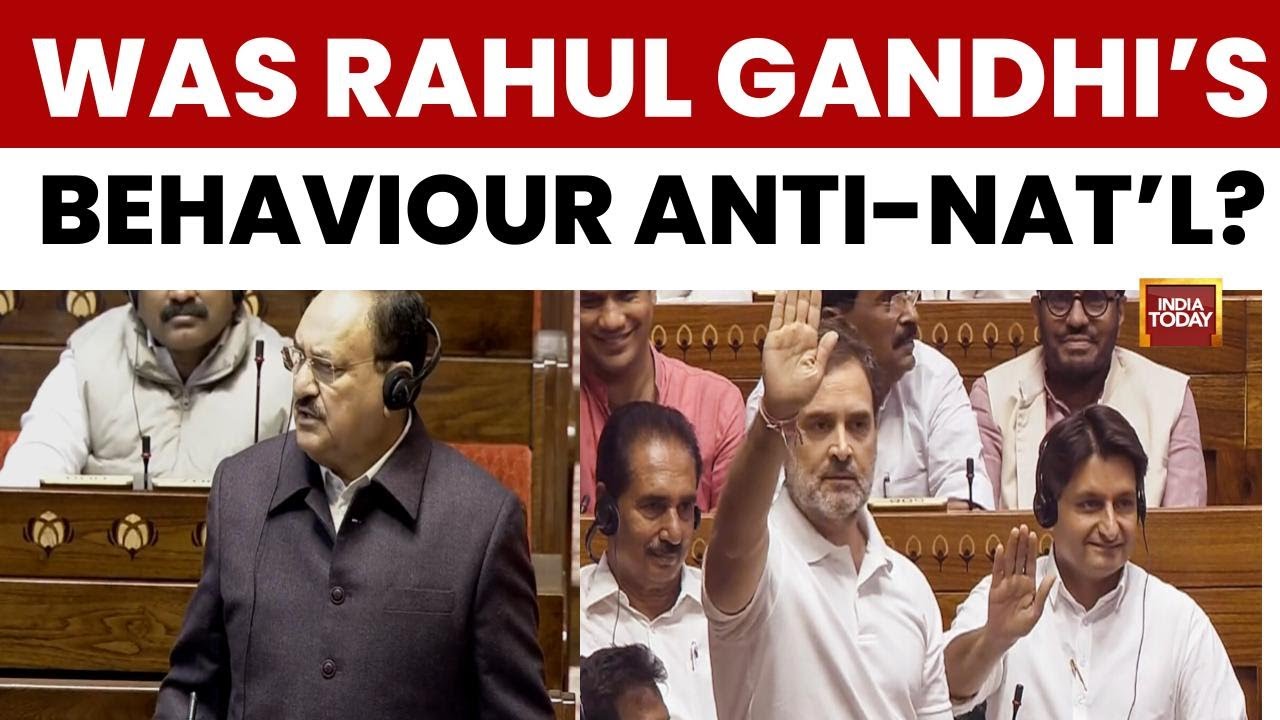 J.P. Nadda Slams Rahul Gandhi's 'Anti-National' Behaviour In Parliament Over Trade Deal Ruckus