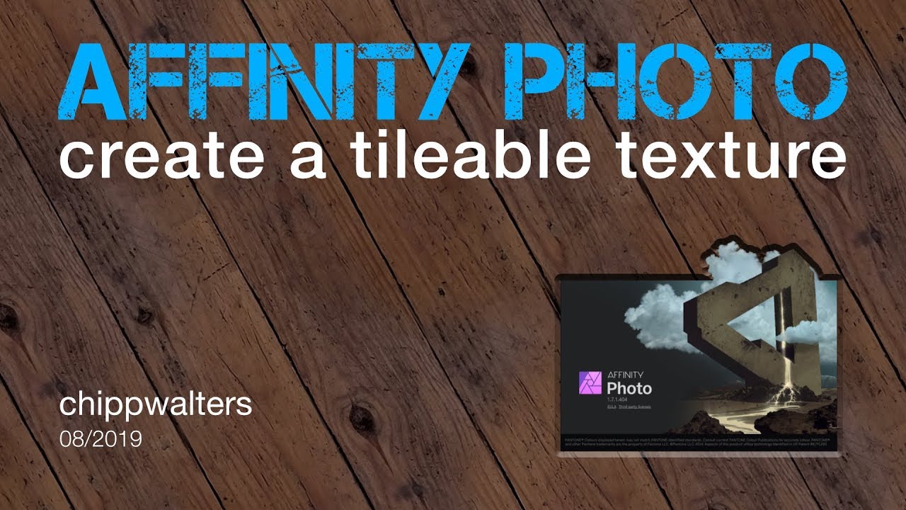 Affinity Photo: Create tileable textures from geometric photos
