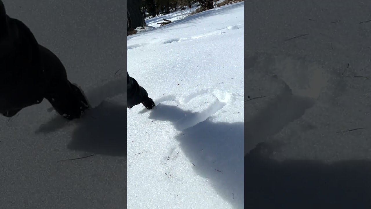 Easiest snow sculpture you can make 🤍 #valentinesday #love #snow