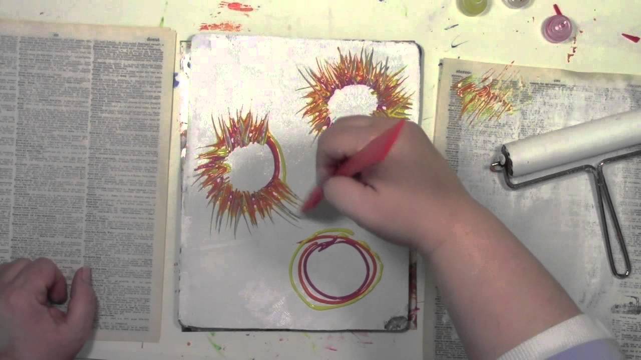 A Colorful Gelli Print Party June