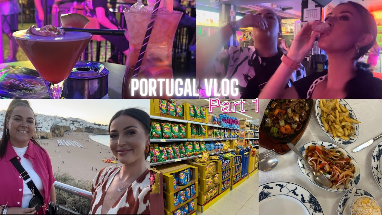 PORTUGAL VLOG |ALBUFEIRA | PART 1 | YUMMY FOOD, SHOTS & FUN FUN FUN