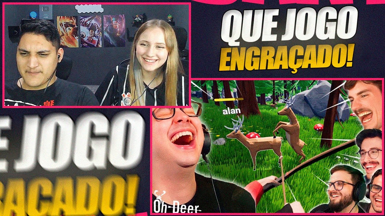MOMENTOS ENGRAÇADOS do ALANZOKA jogando OH DEER com AMIGOS KKKKKKKKKKKKKKKKKK - REACT EM CASAL