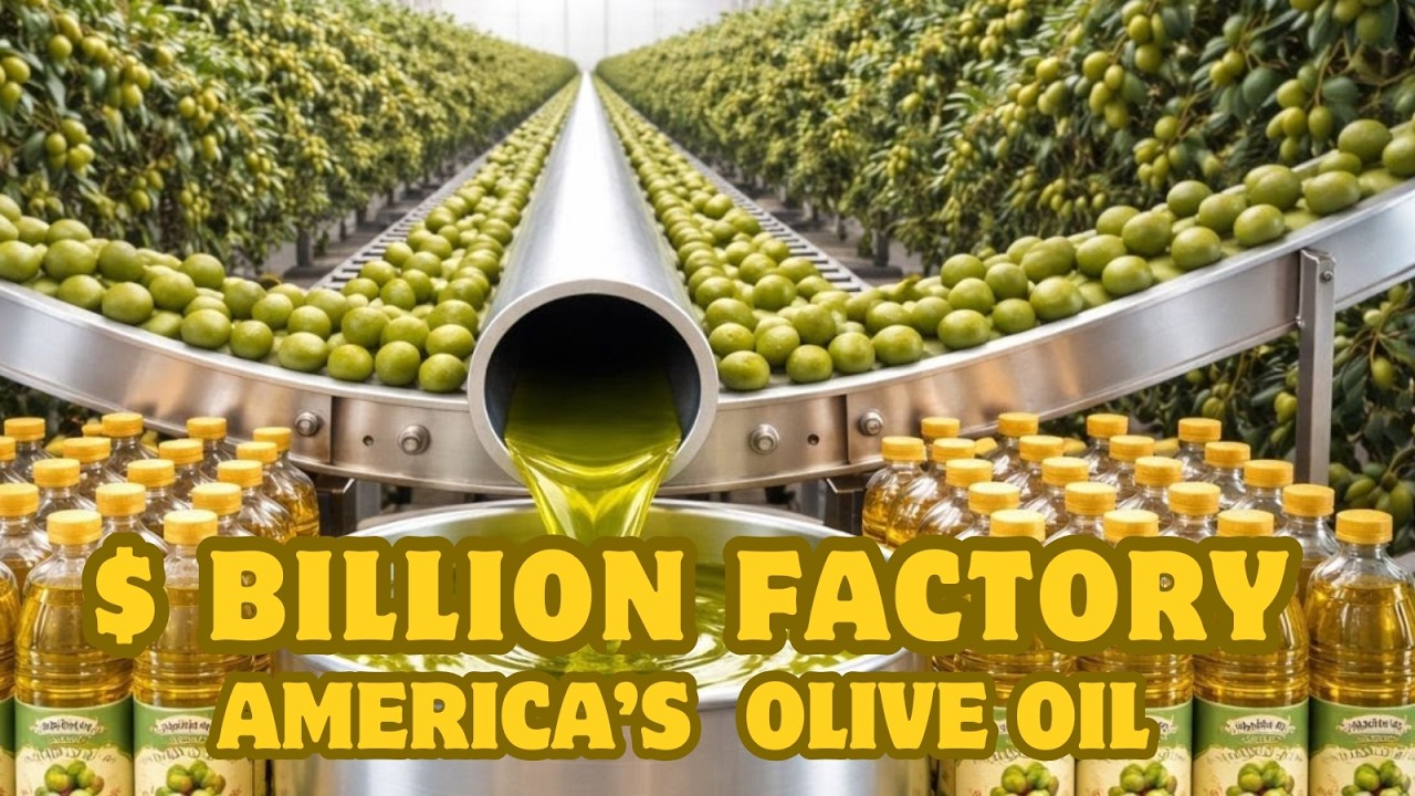 Inside a $1 Billion Olive Oil Factory: How America Makes Olive Oil | From Harvest to US Supermarkets