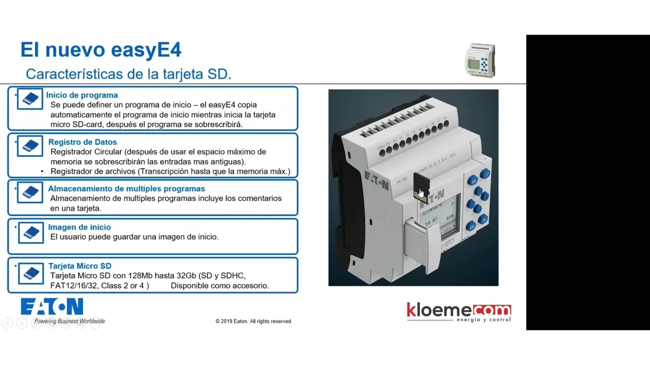 WEBINAR - Relevador programable (PLC) EASY-E4-UC Marca MOELLER